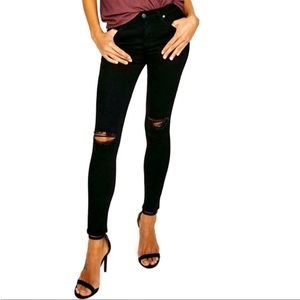 AG legging ankle skinny black jeans